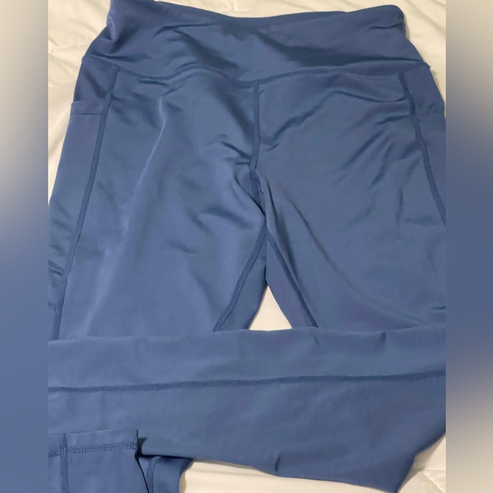 Blue full length leggings